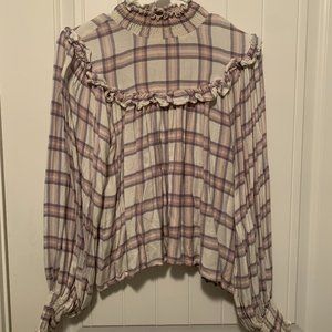 Free People Blouse with ruffle details